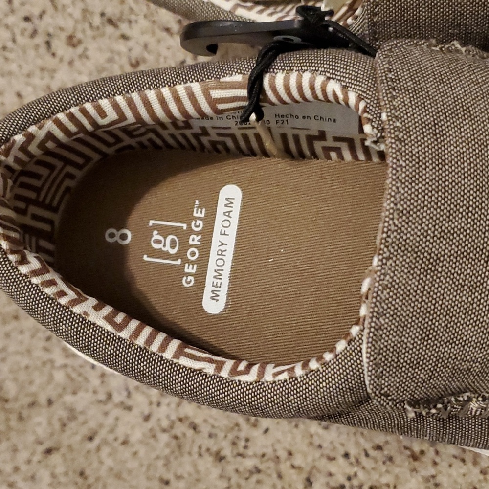 💥 3/$30 George Memory Foam Hey Dude Style Canvas Loafer Slip on Beach Shoes - Picture 9 of 9